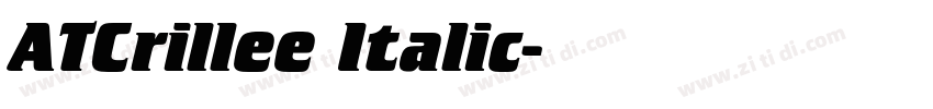 ATCrillee Italic字体转换 ATCrillee Italic字体转换